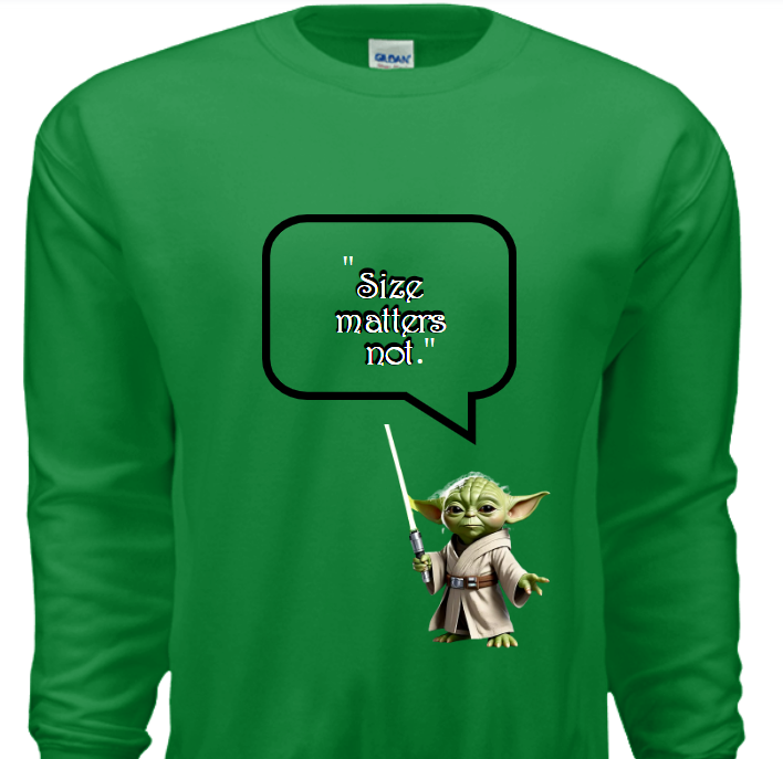 Yoda's "Size Matters Not" Sweatshirt image 0