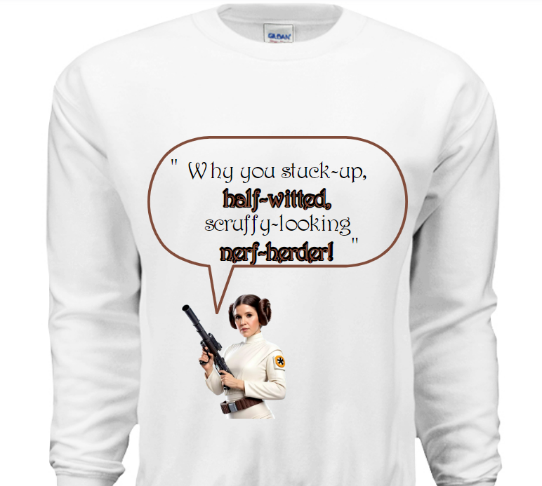 Princess Leia - "Half-witted"- Sweatshirt image 0