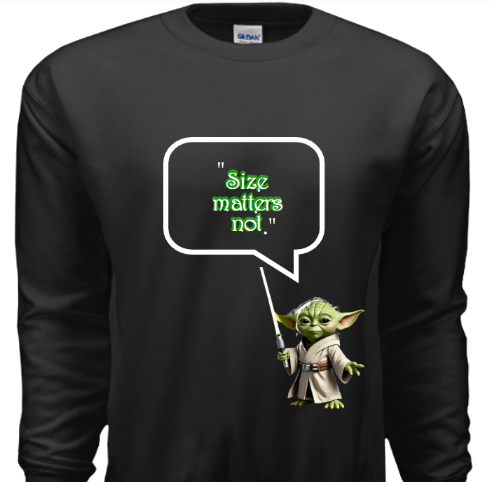 Yoda's "Size Matters Not" Sweatshirt image 1